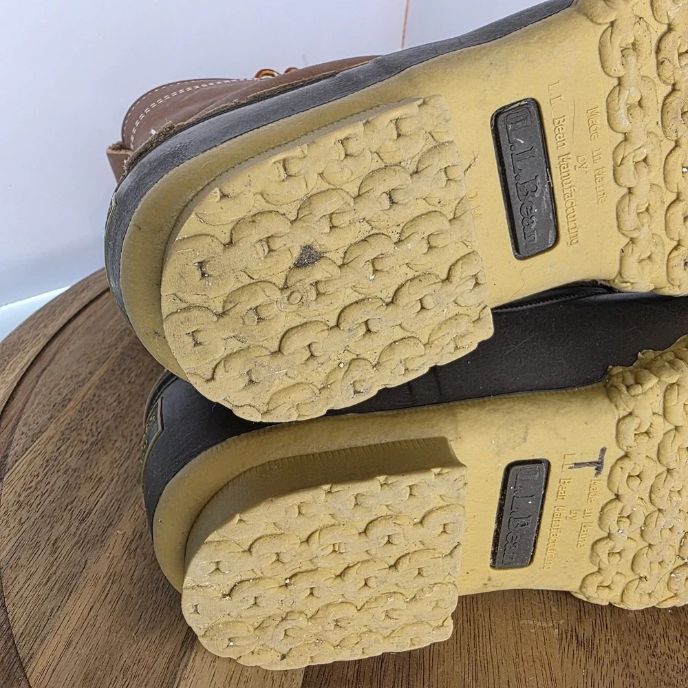 L.L. Bean Bean Boots Women's 8 Waterproof Leather Rubber‎ Duck Boots 6 Eyelet